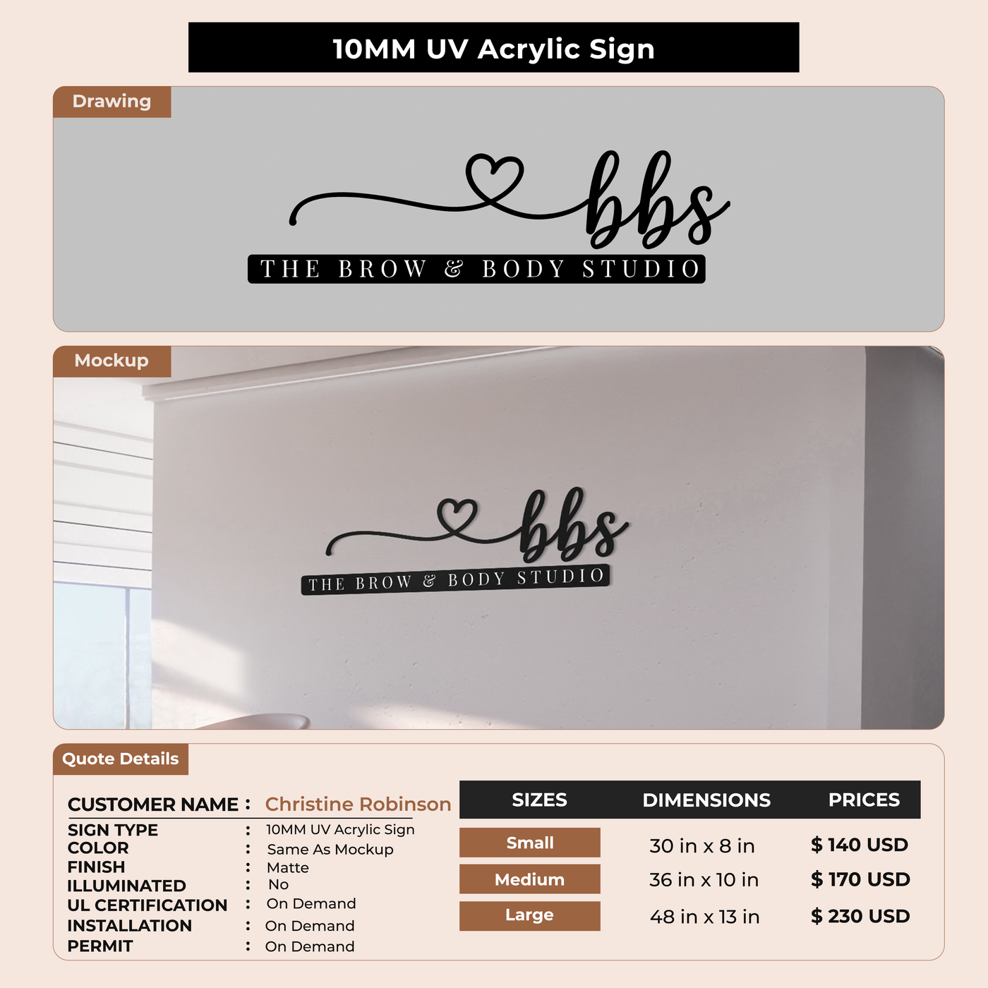 Custom Signs for Christine Robinson