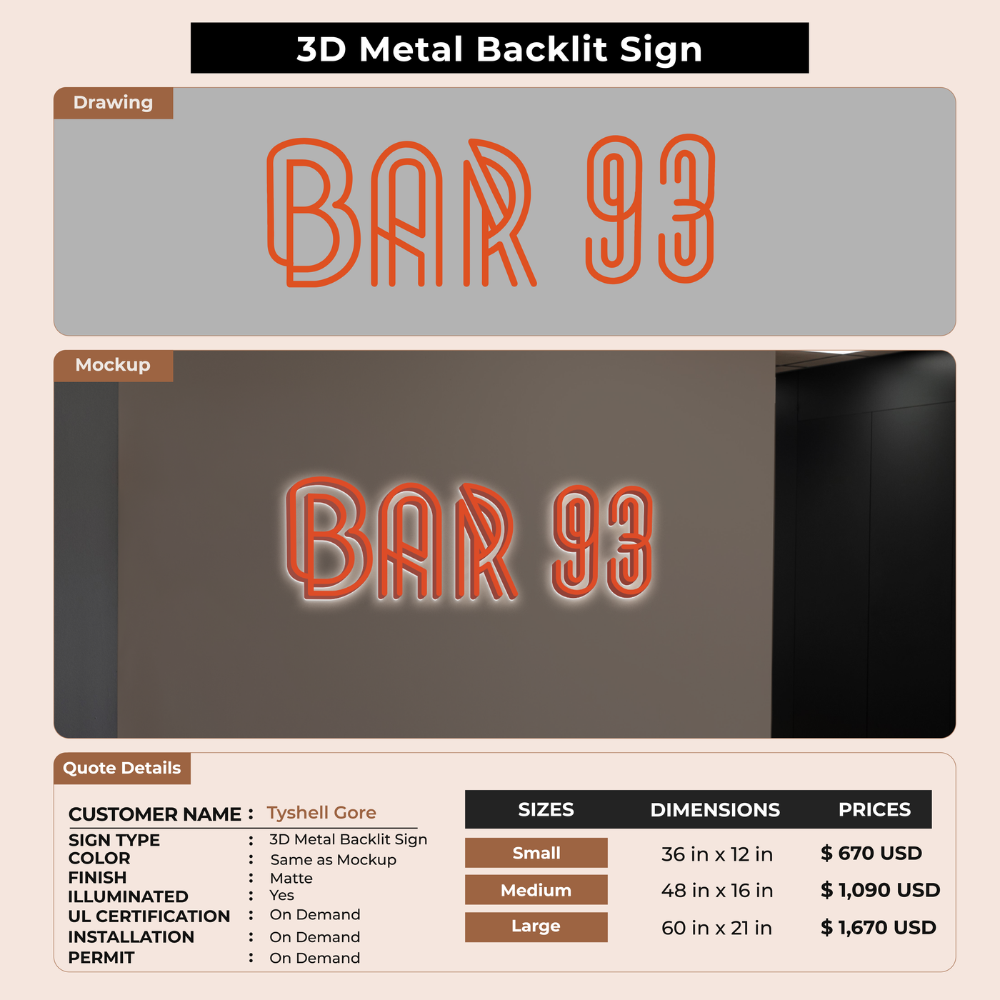 Custom Signs For Tyshell Gore