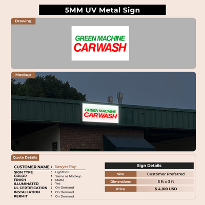 LightBox Sign For Sawyer Ray