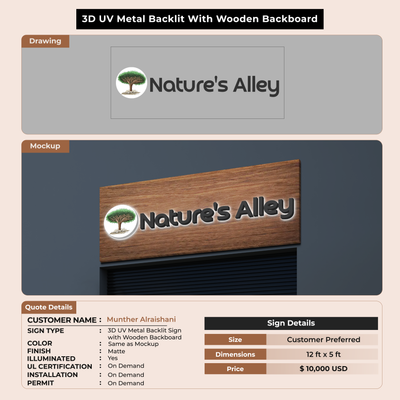 Custom Signs for Munther Alraishani
