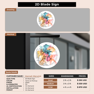 Custom Signs for Hannah Warwick