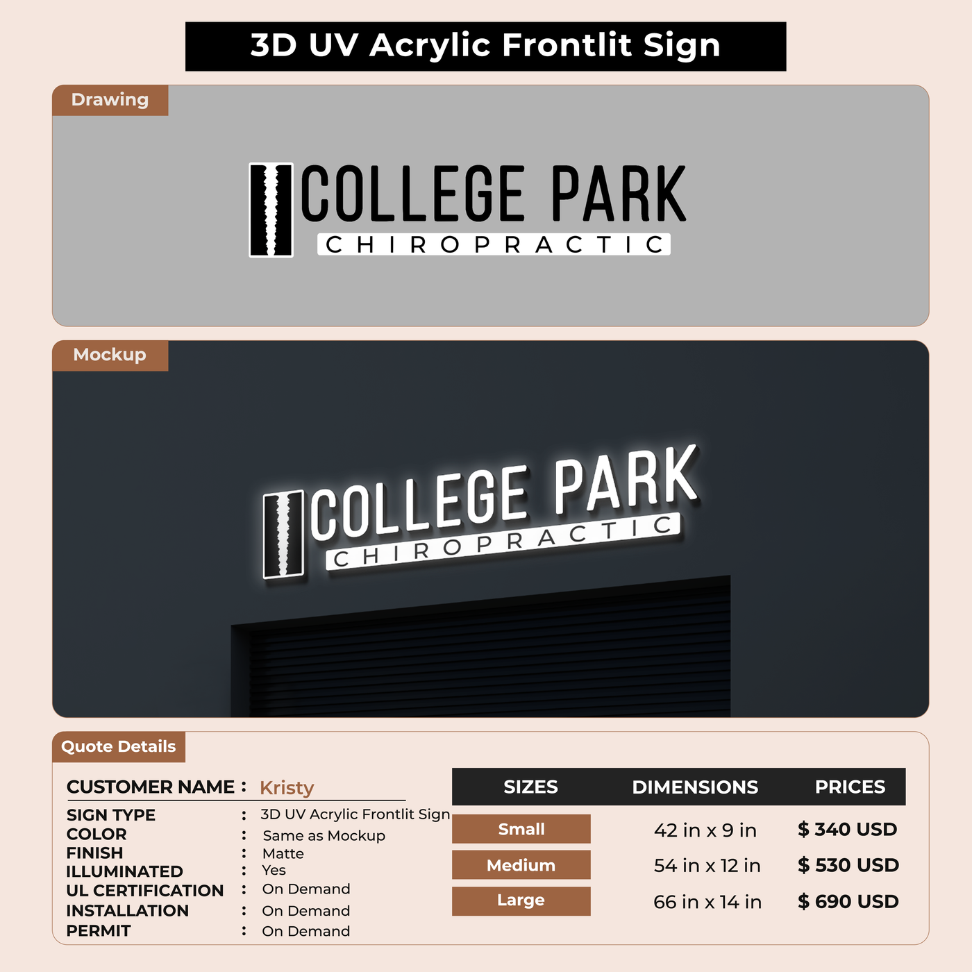 Custom Signs for Kristy