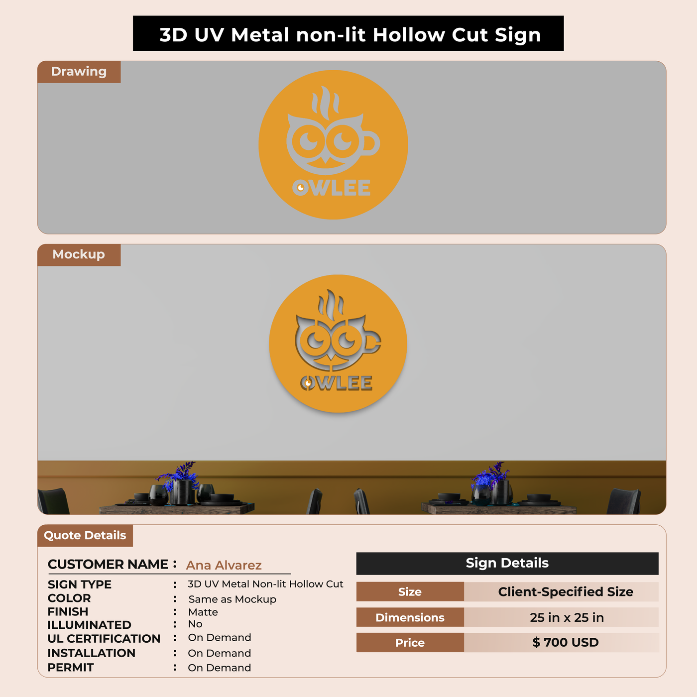 Business Signage for Ana Alvarez