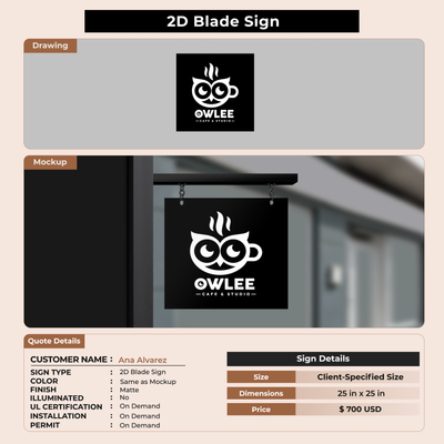 Business Signage for Ana Alvarez