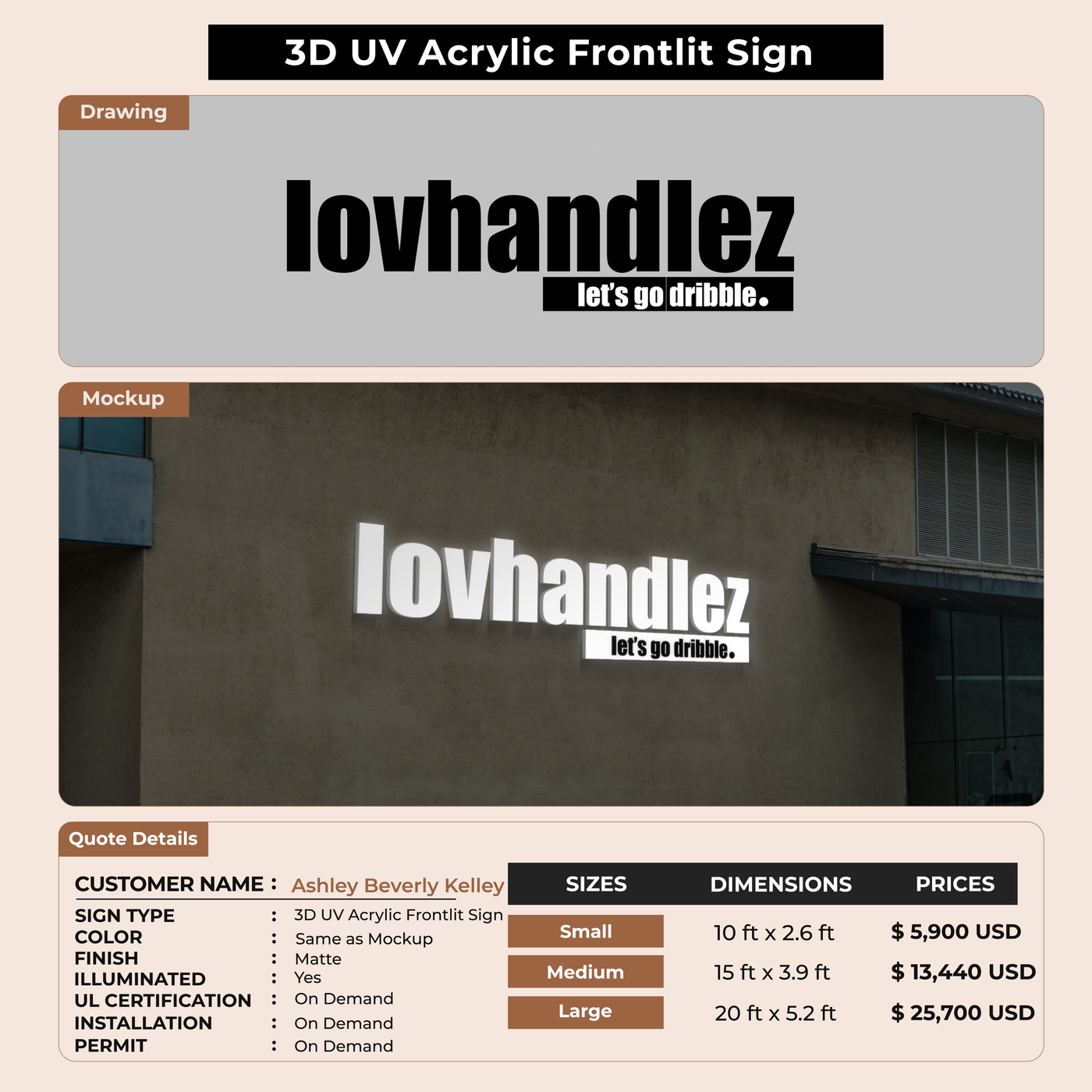 Custom Signs for Ashley Beverly Kelley