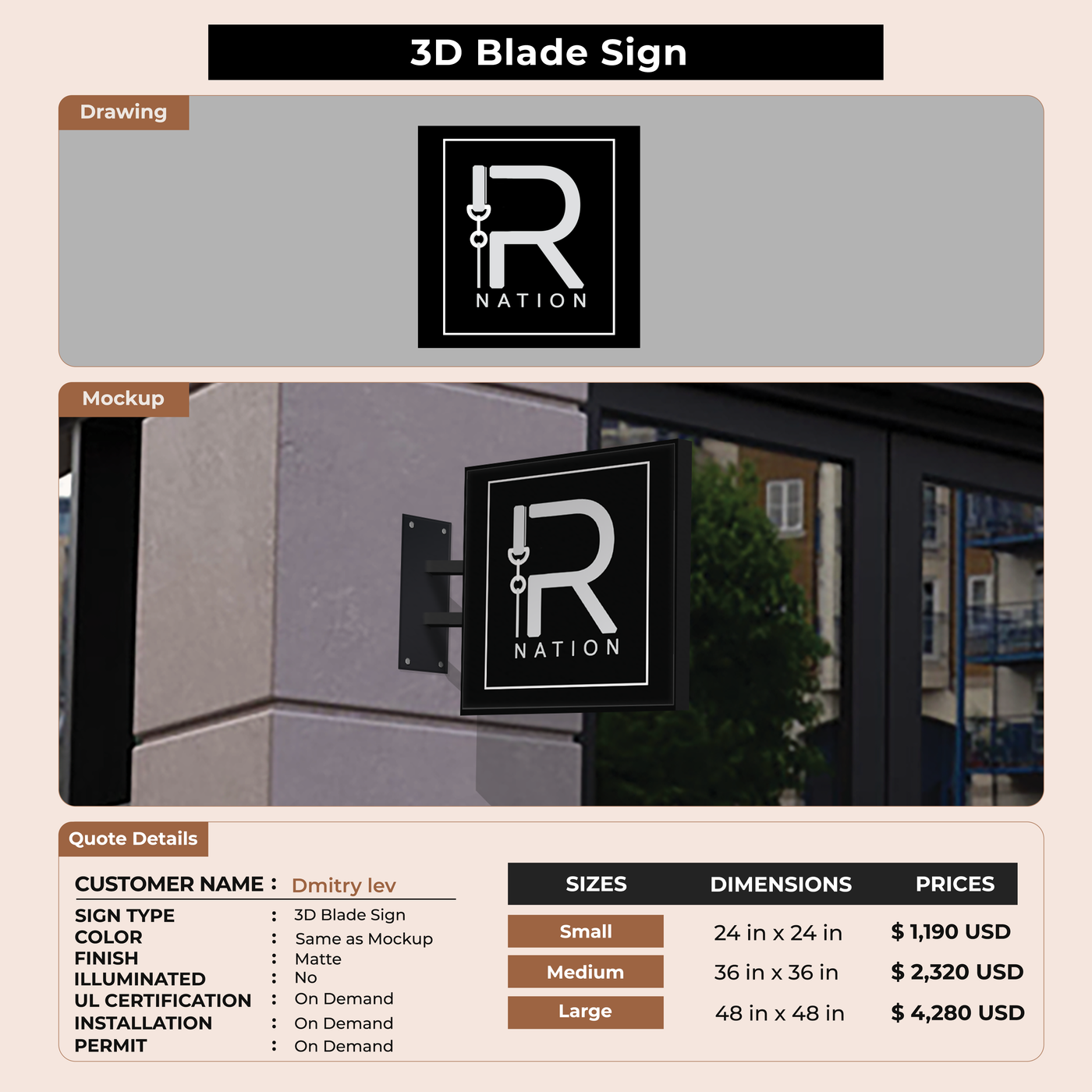 3D Blade Sign for dmitry lev