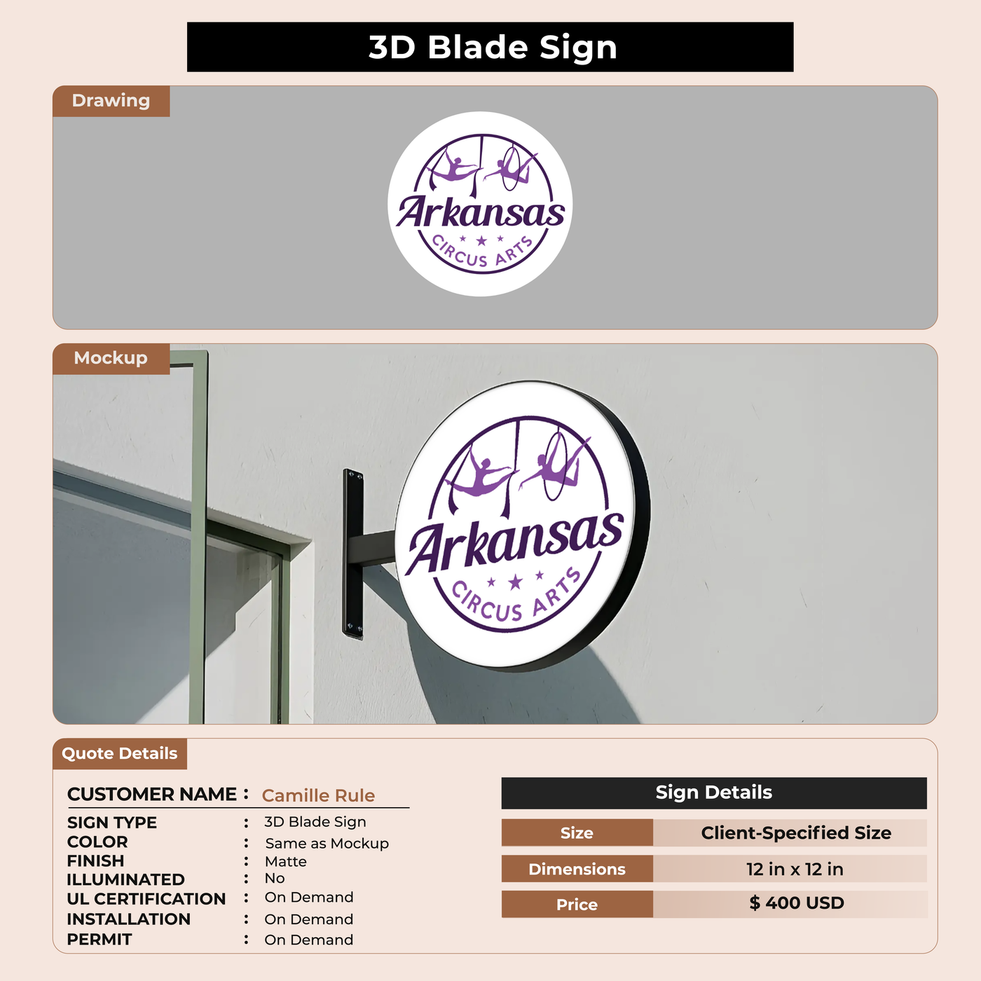 Custom Signs For Camille Rule