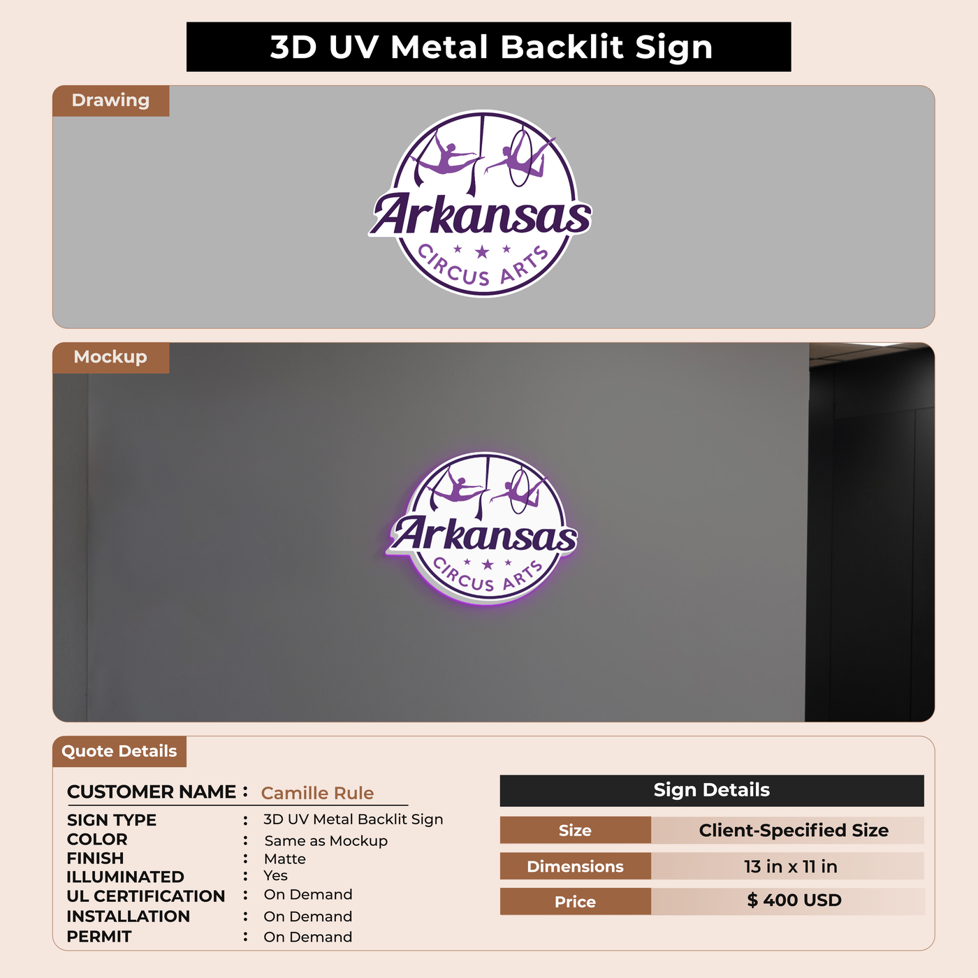 Custom Signs For Camille Rule