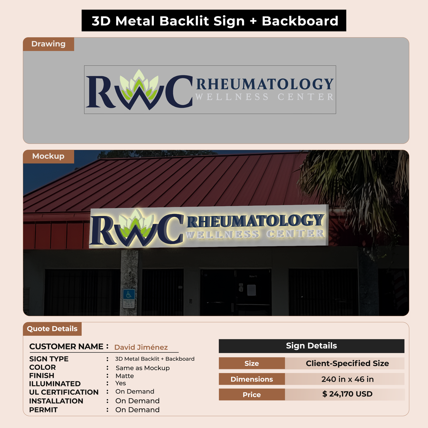 Custom Signs For David Jiménez