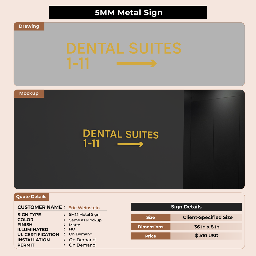 Business signage for Eric Weinstein