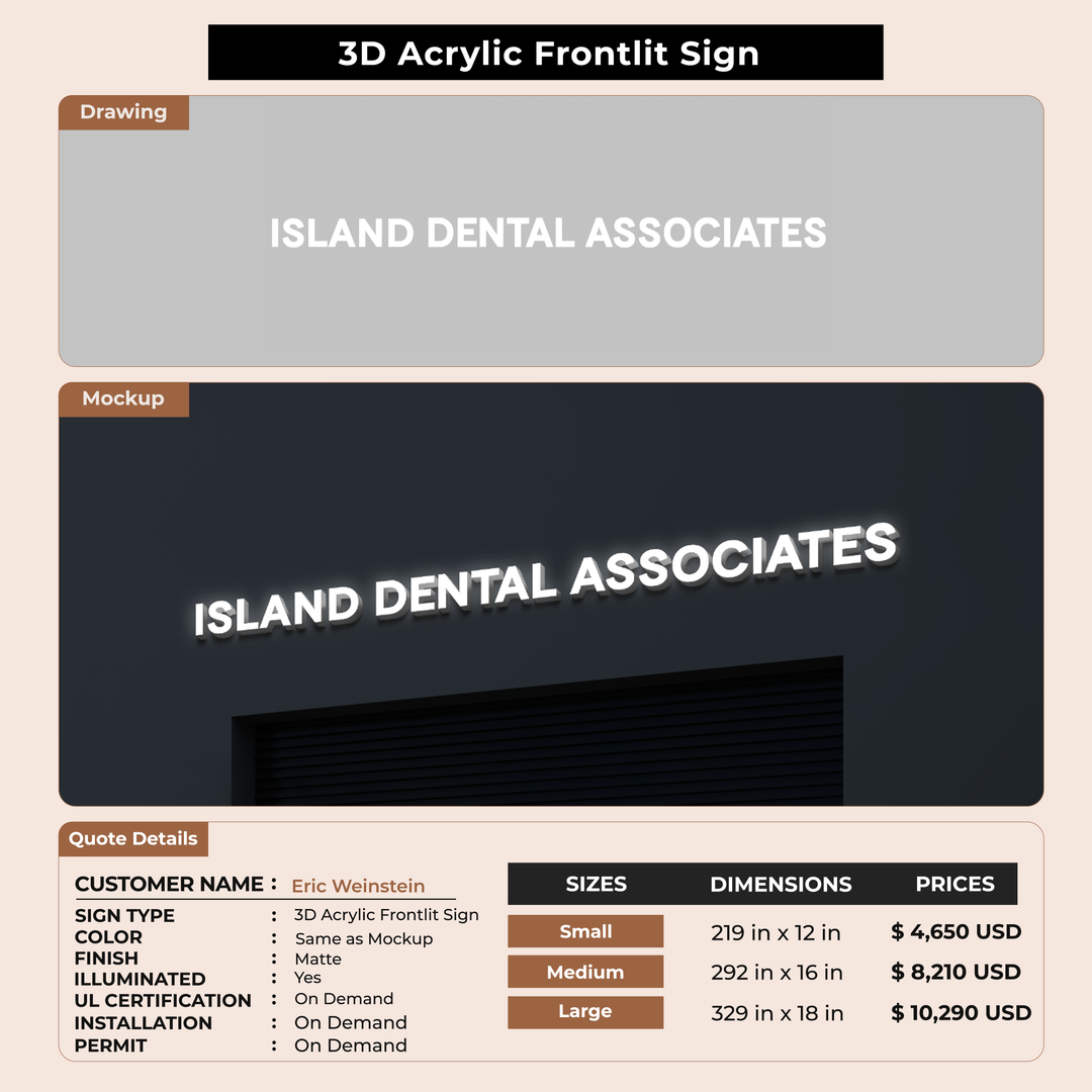 Business signage for Eric Weinstein
