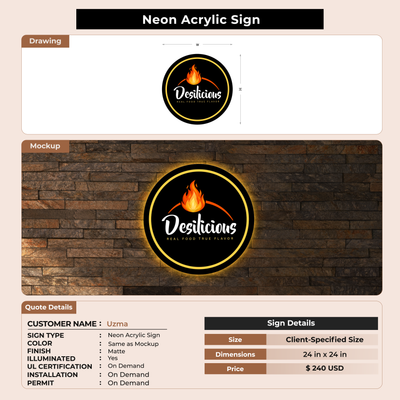Custom Signs for Uzma