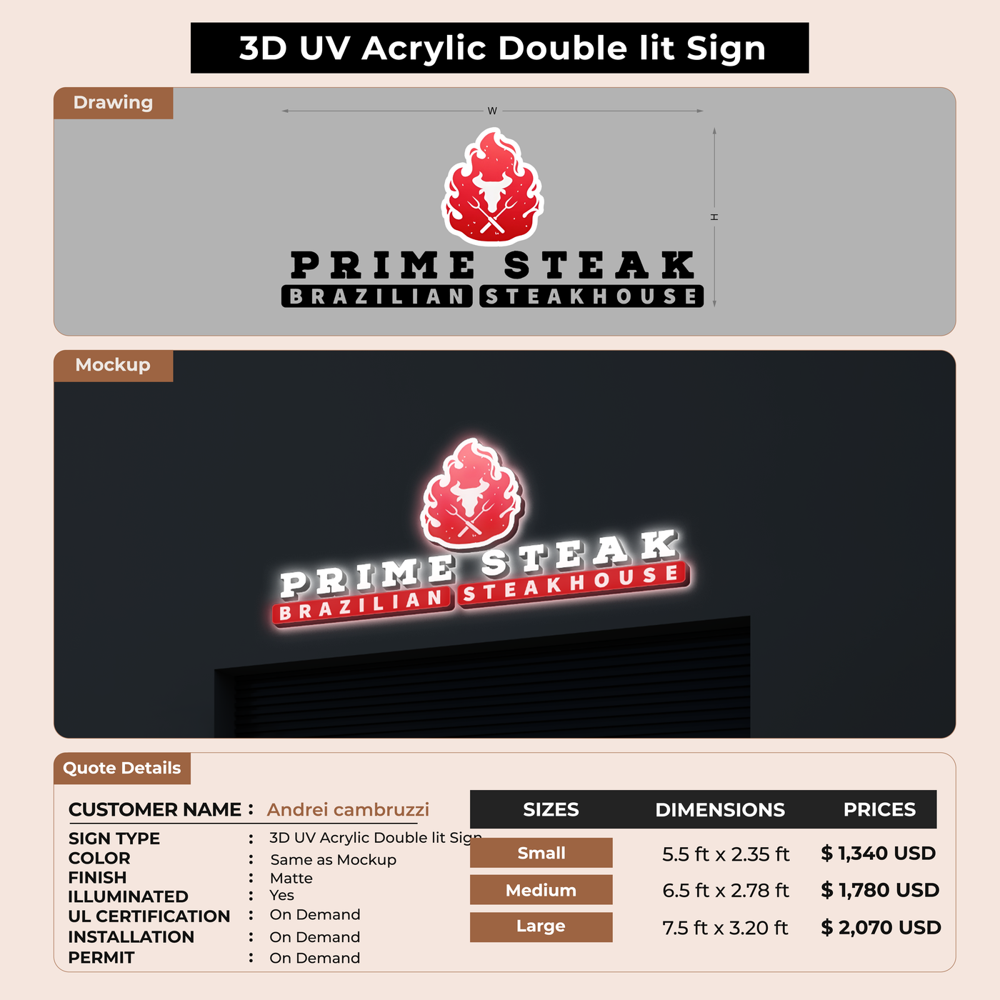 Custom Signs for Andrei cambruzzi