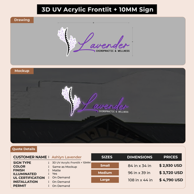 Custom Signs for Ashlyn Lavender