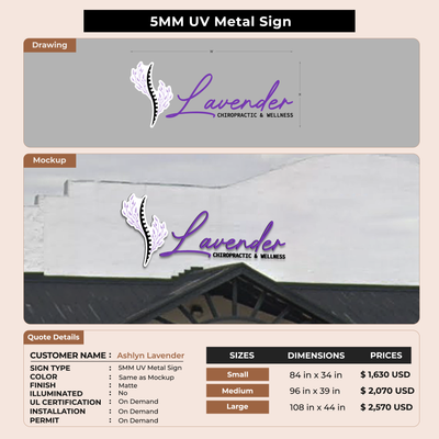 Custom Signs for Ashlyn Lavender