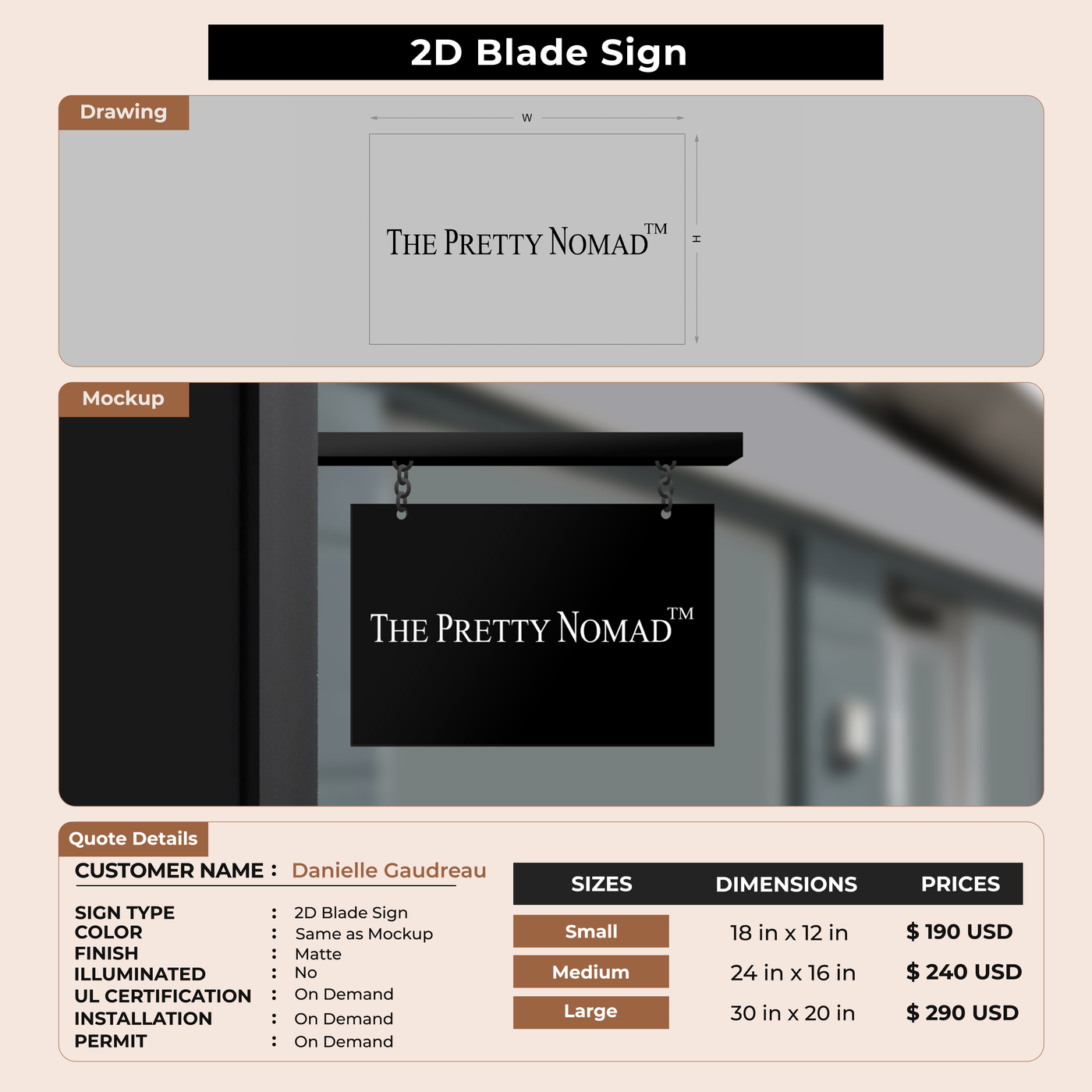 2D Blade Signs For Danielle Gaudreau