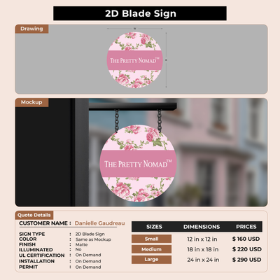 2D Blade Signs For Danielle Gaudreau