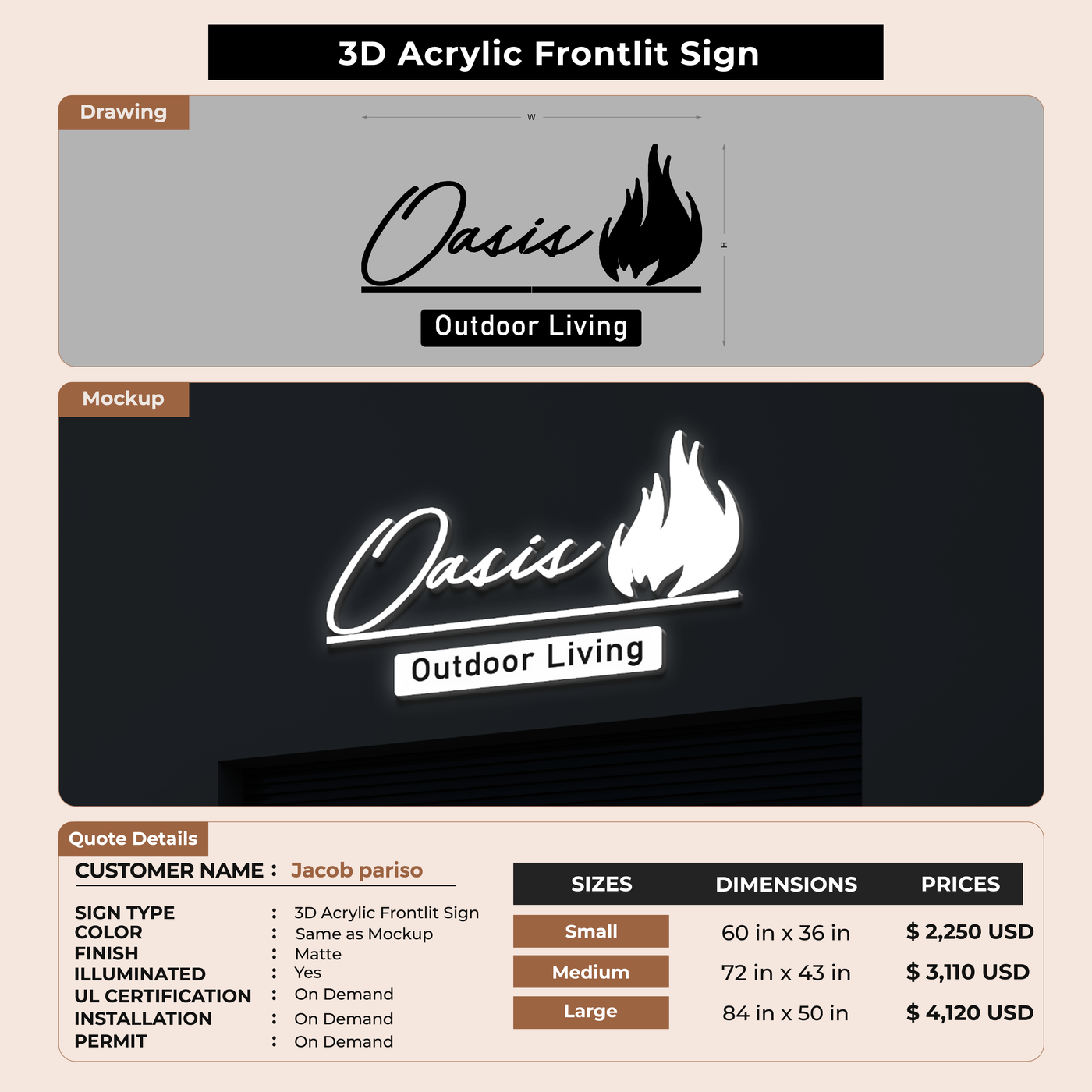 Custom Signs For Jacob pariso