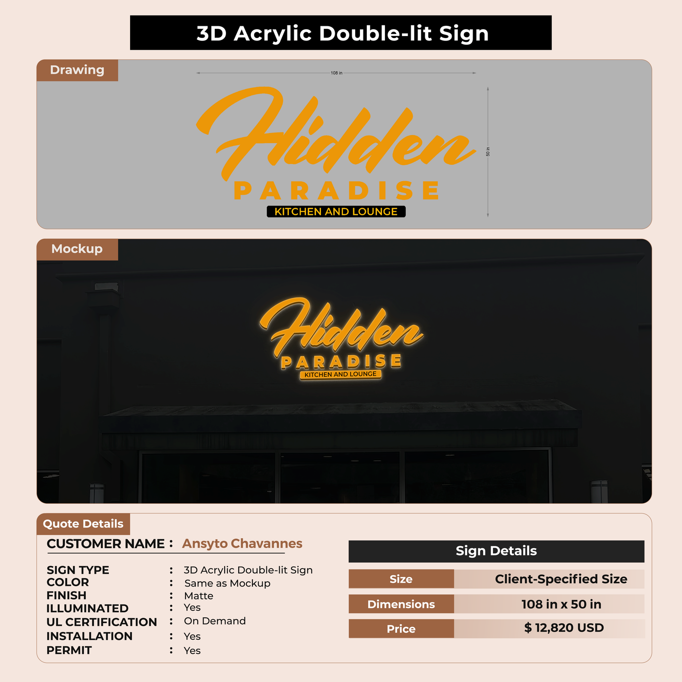custom signs for Ansyto Chavannes