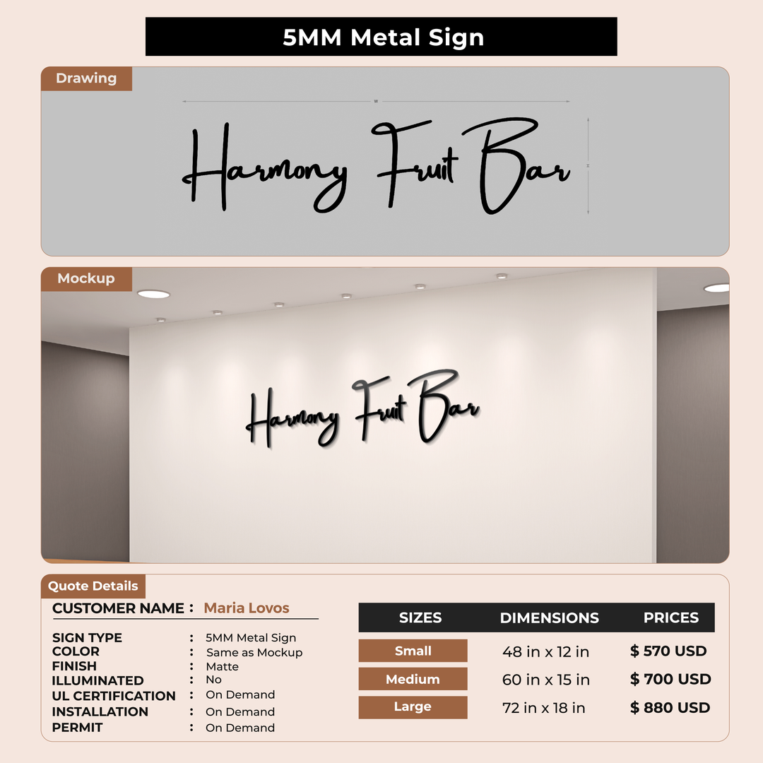 Custom Signs For Maria Lovos