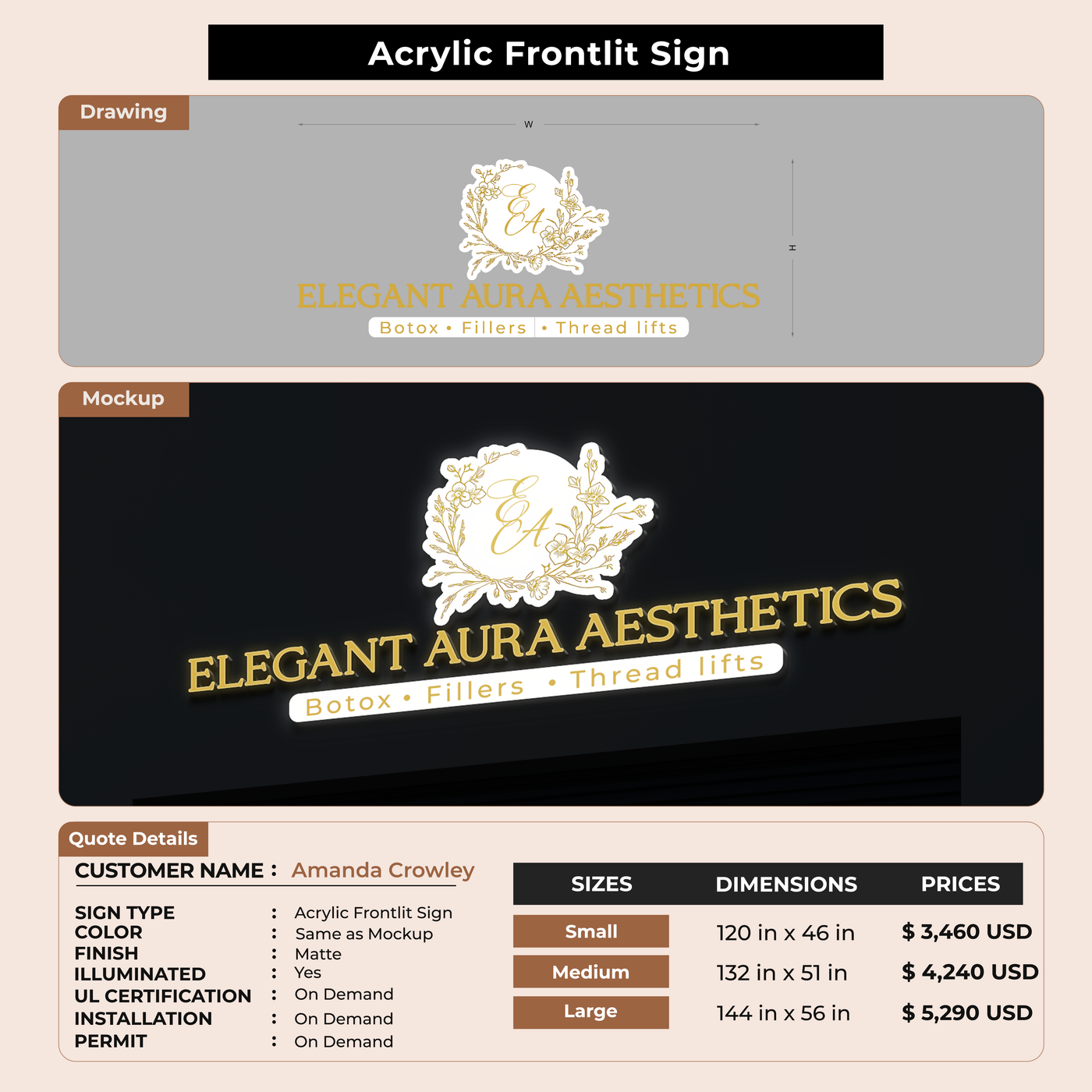 Custom Signs For Amanda Crowley