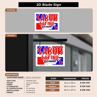 Custom Signs For Maria Escalante