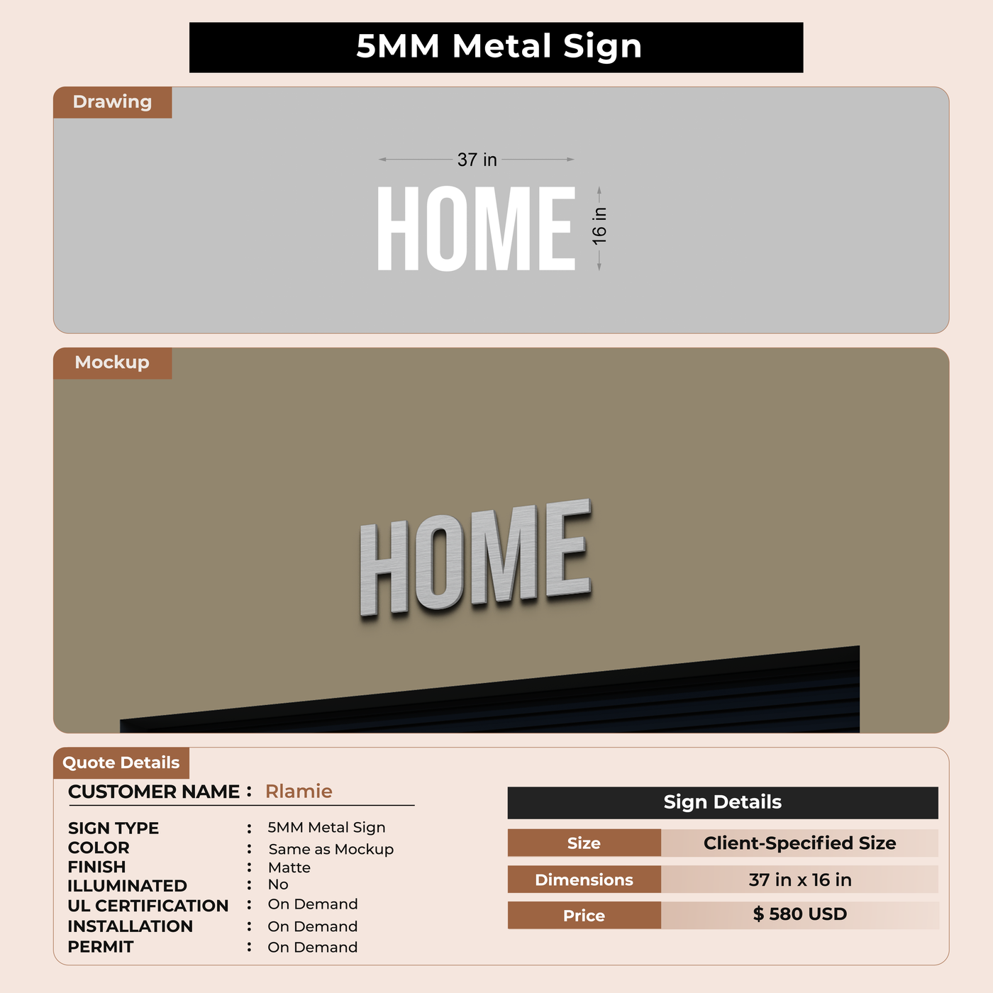 Custom Signs for Rlamie