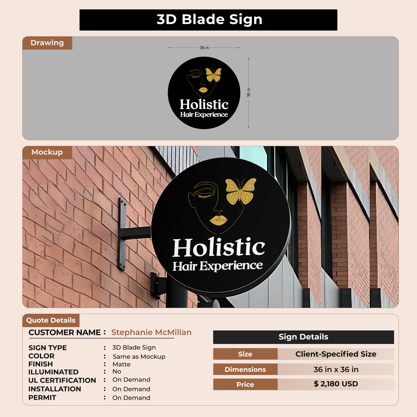 Custom Signs For Stephanie McMillan