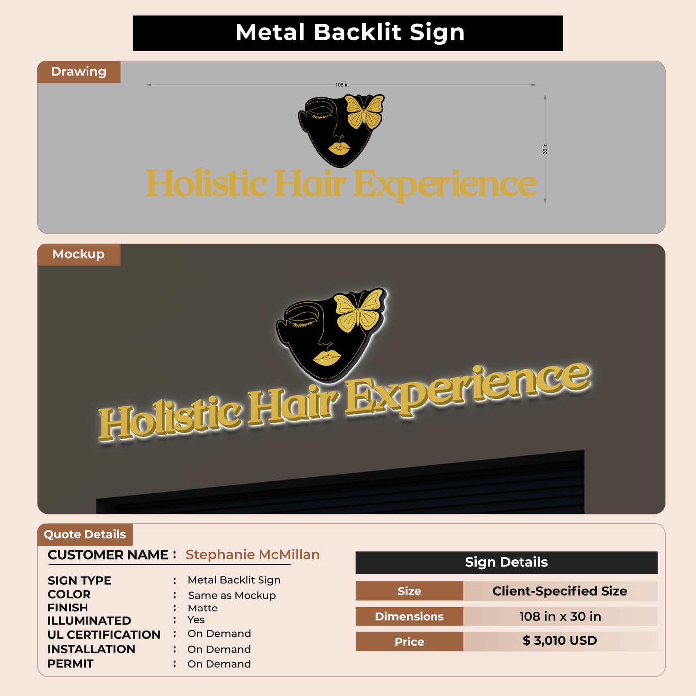 Custom Signs For Stephanie McMillan
