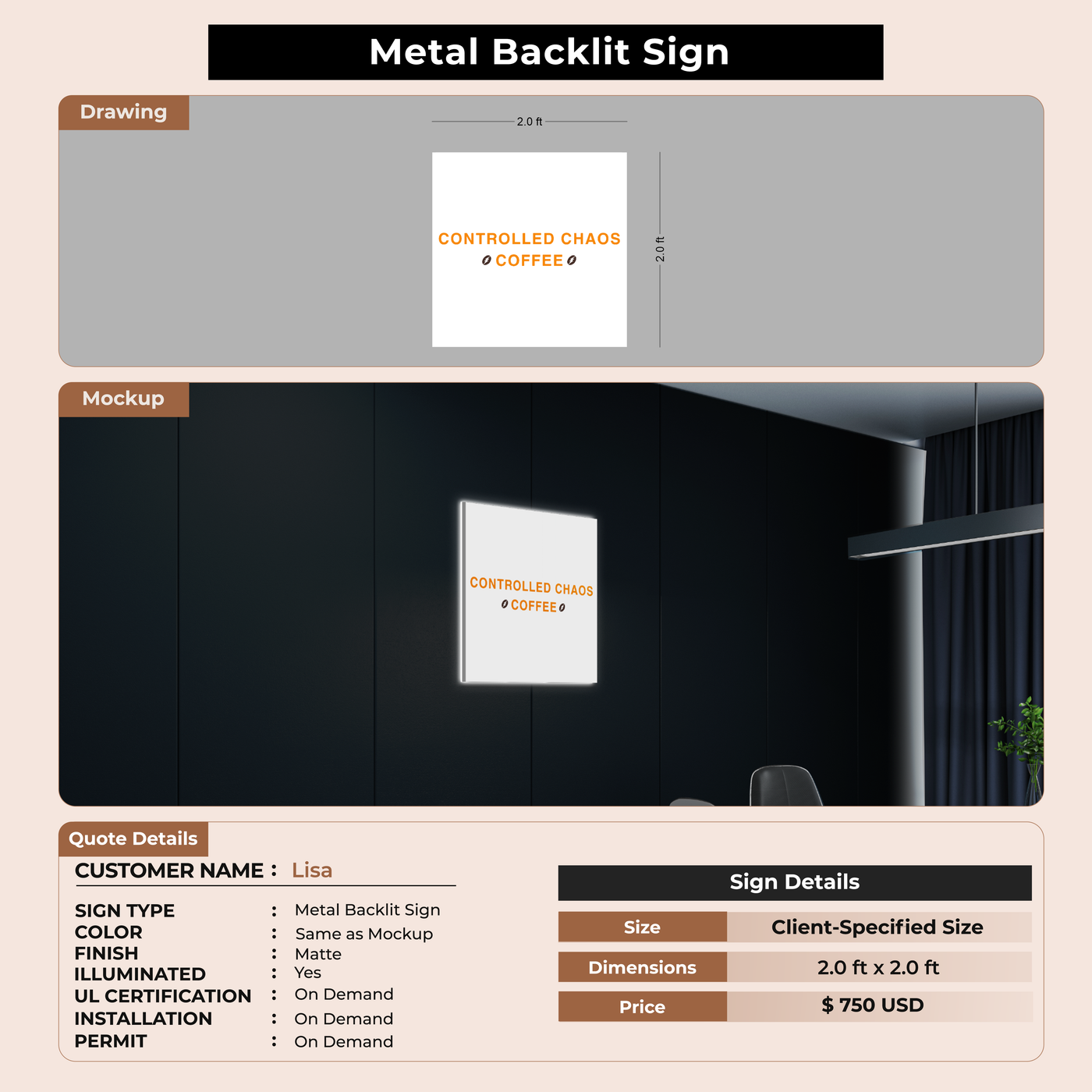 Custom Signs for Lisa