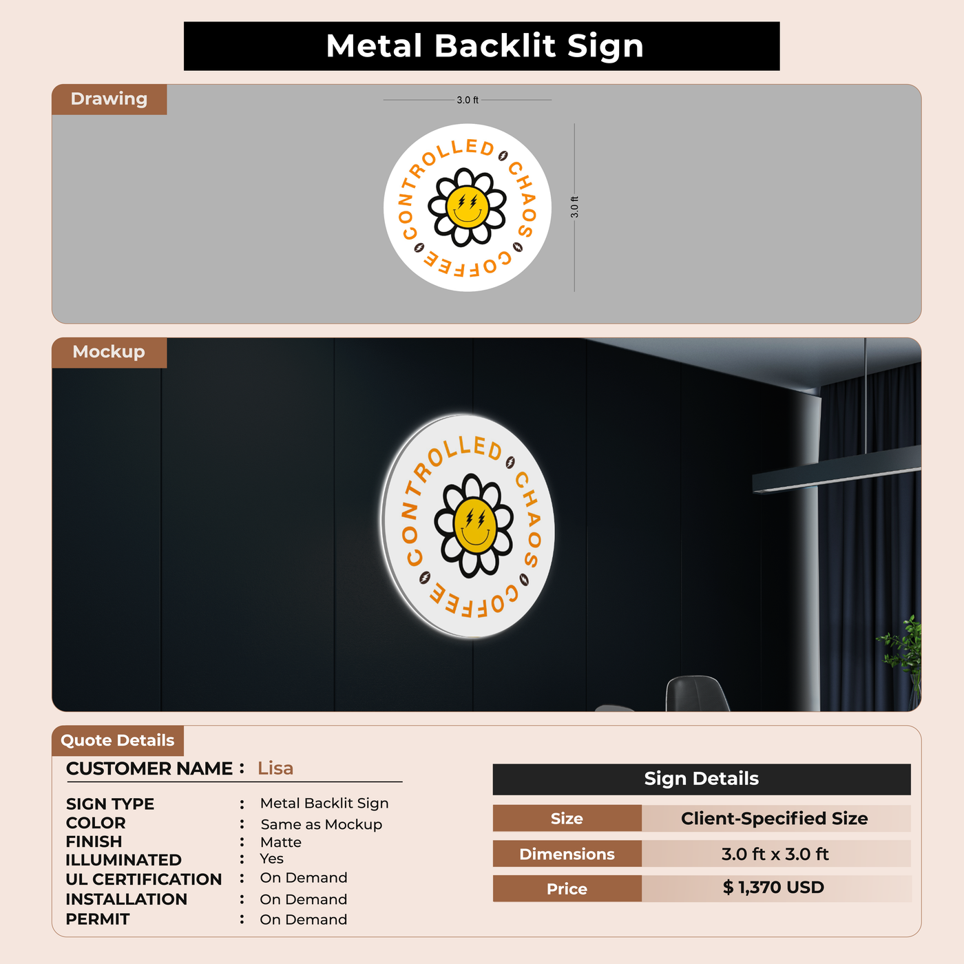 Custom Signs for Lisa