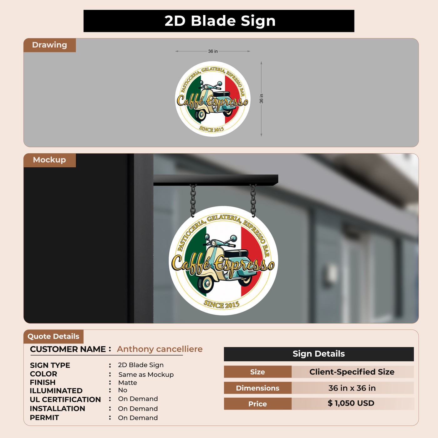 Custom Signs For Anthony cancelliere Cancelliere