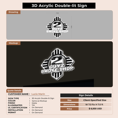Custom Signs For Lucio Marin