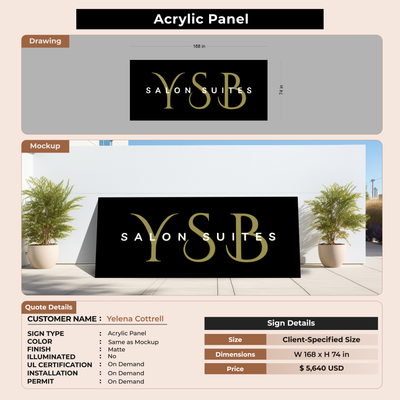 UV Acrylic Panel For Yelena Cottrell