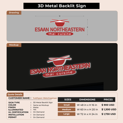 Custom Signs For Yutthpon Wetchapinan