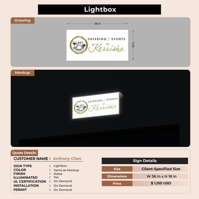Lightbox Sign For Anthony Chen
