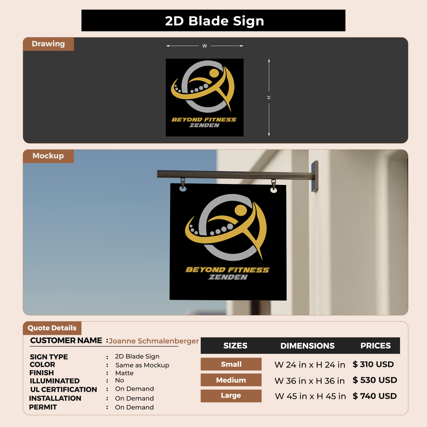 Custom Signs For Joanne Schmalenberger