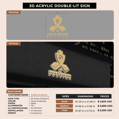 Custom Signs for Andres Andonie