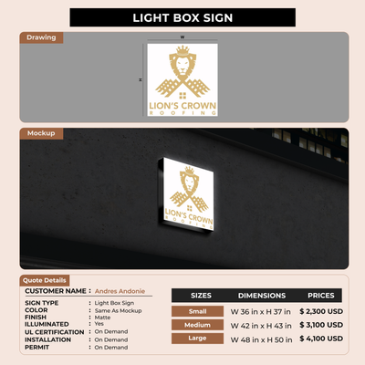 Custom Signs for Andres Andonie