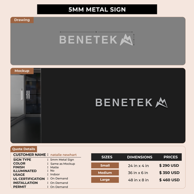 Business signage for natalie newhart