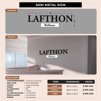 Custom Signs For Rhonda Robinson