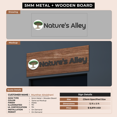 Custom Signs for Munther Alraishani