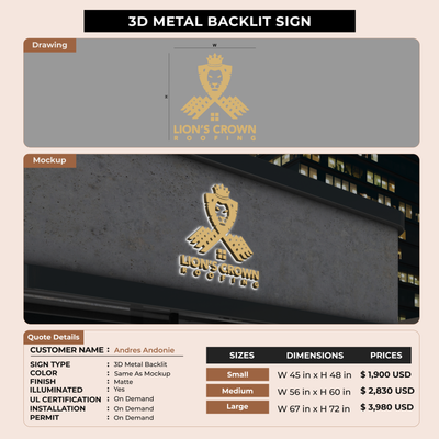 Custom Signs for Andres Andonie