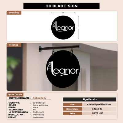2D Blade Signs For Robin Kelly