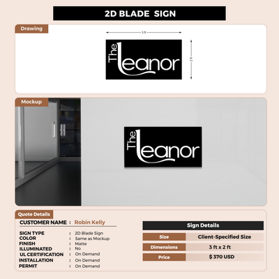 2D Blade Signs For Robin Kelly