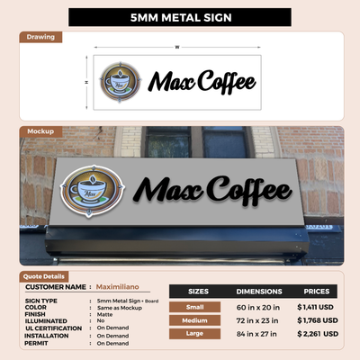 Custom Signs For Maximiliano