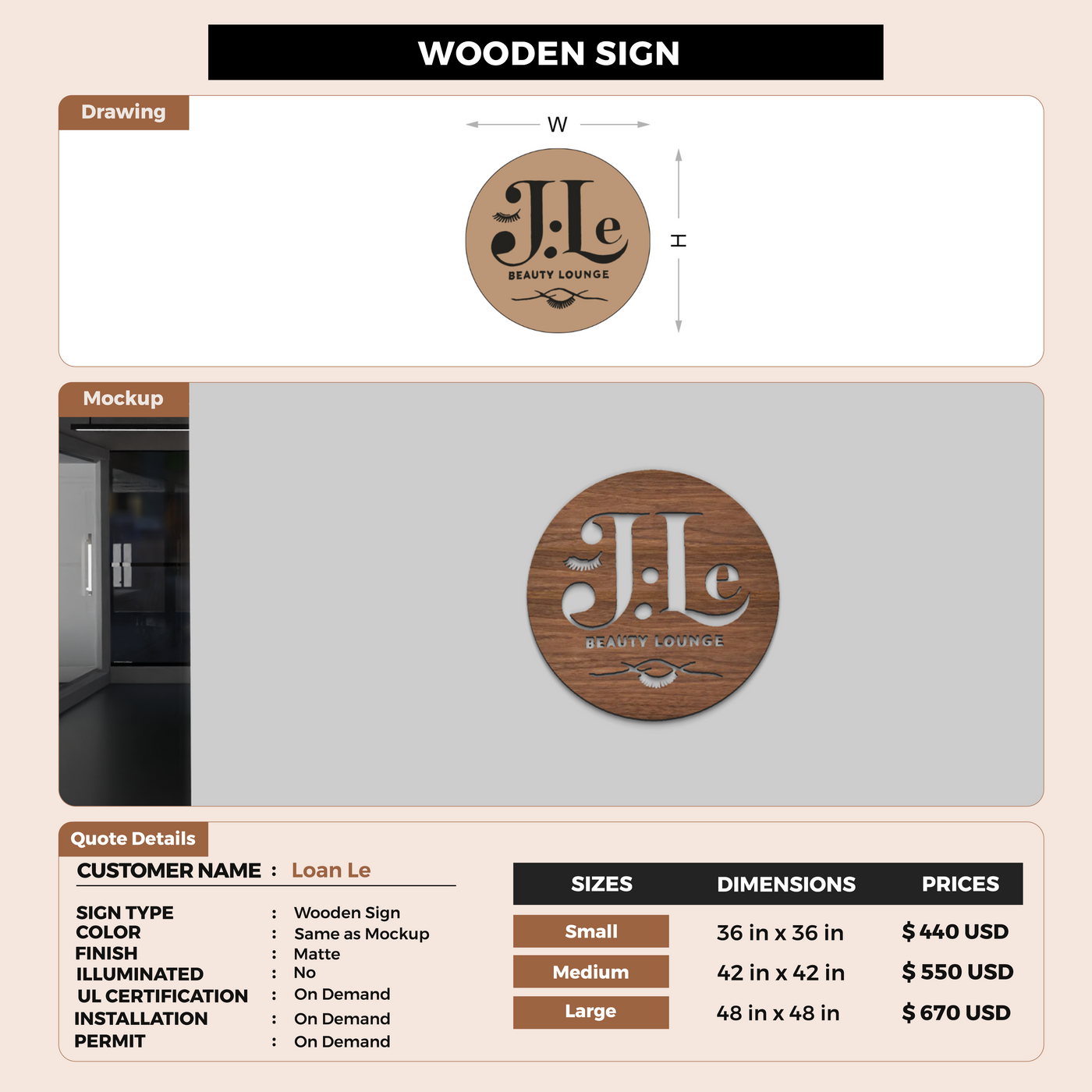 Custom Signs For Loan Le