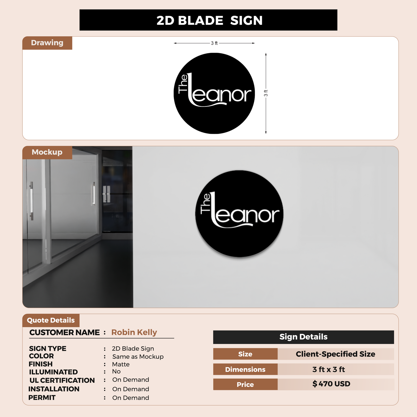2D Blade Signs For Robin Kelly