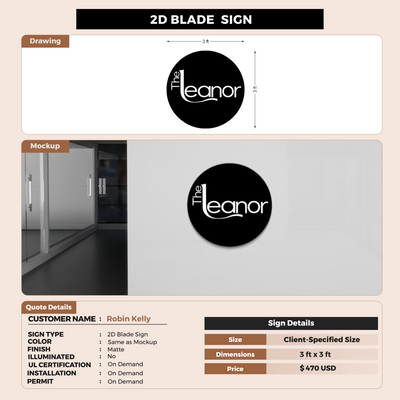 2D Blade Signs For Robin Kelly