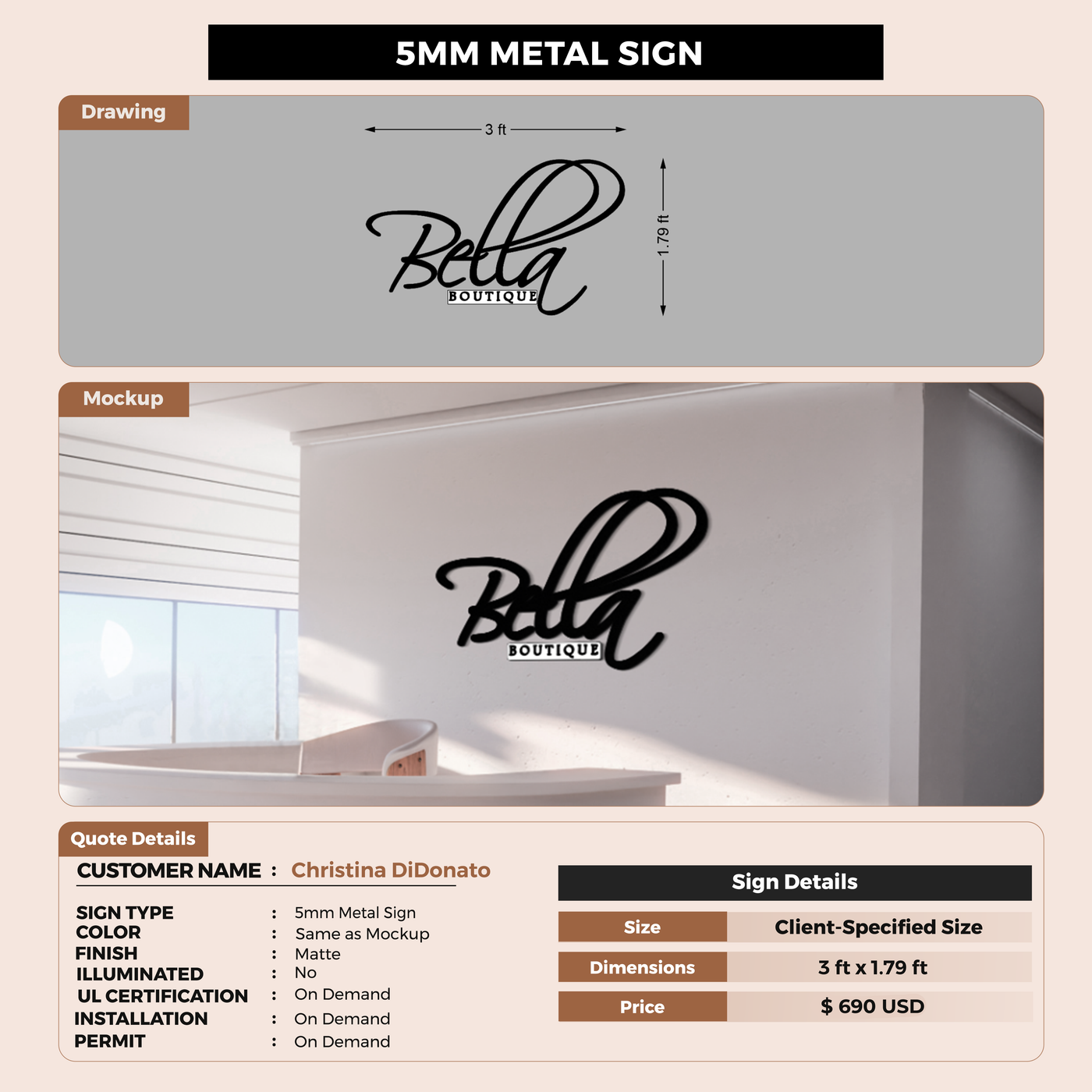 Custom Signs For Christina DiDonato